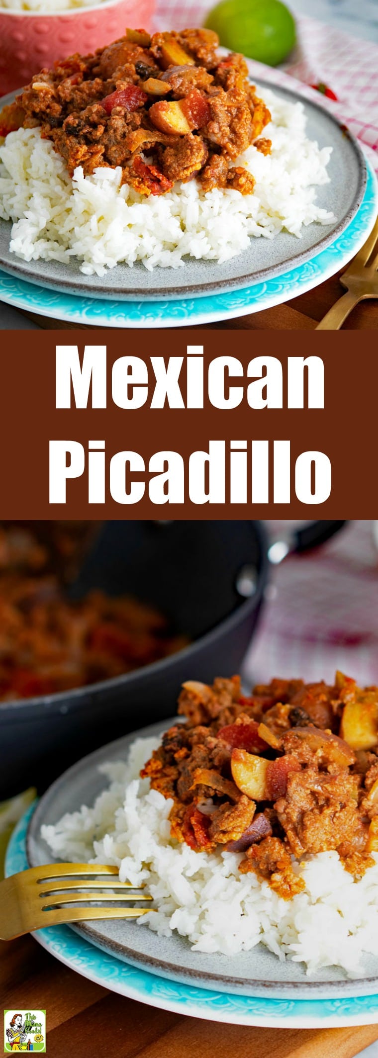 This version of Mexican Picadillo is easy to make with ingredients like ground beef, chorizo, potatoes, celery, tomatoes, and raisins. This gluten free dinner recipe can be served on rice. #groundbeef #rice #mexicanfoodrecipes #mexicanfood