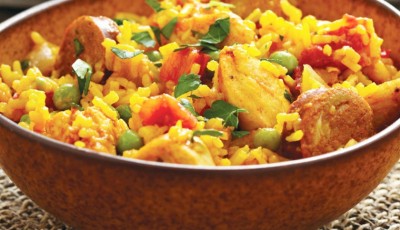 Chicken and Sausage Paella Recipe