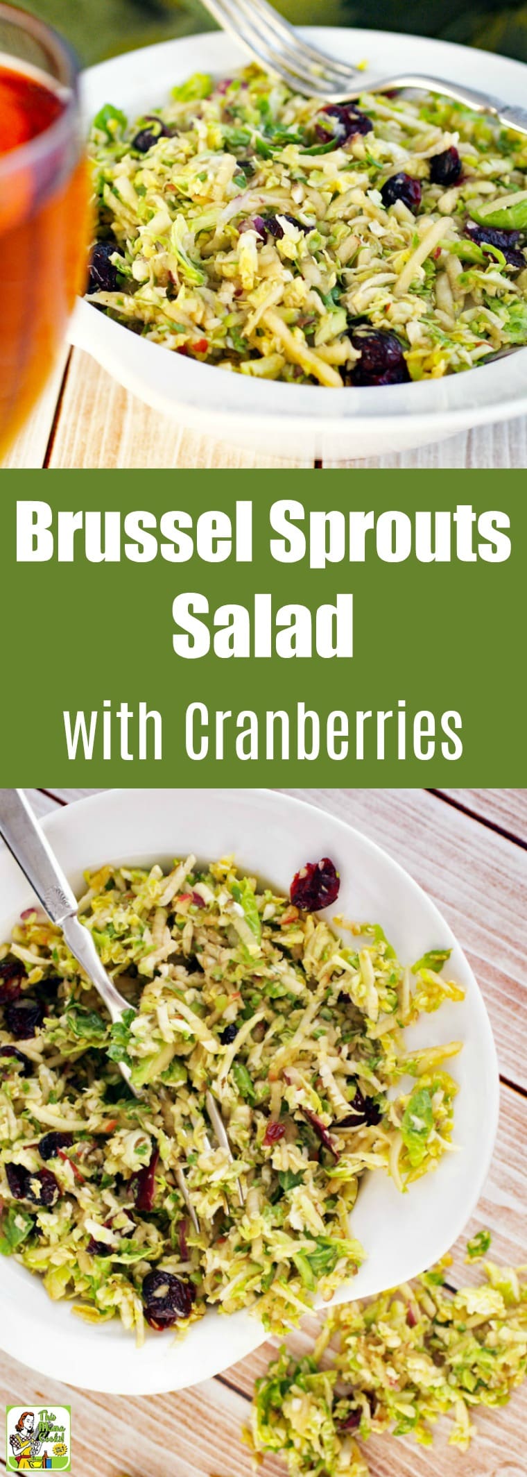 This Brussel Sprouts Salad with Cranberries is easy to make ahead of time. Make Brussels sprout slaw for holiday meals or weeknight dinners. #recipes #easy #recipeoftheday #glutenfree #easyrecipe #easyrecipes #glutenfreerecipes #vegetarian #vegetarianrecipes #veganfood #vegan #veganrecipes #salad #saladrecipes #sidedish #coleslaw