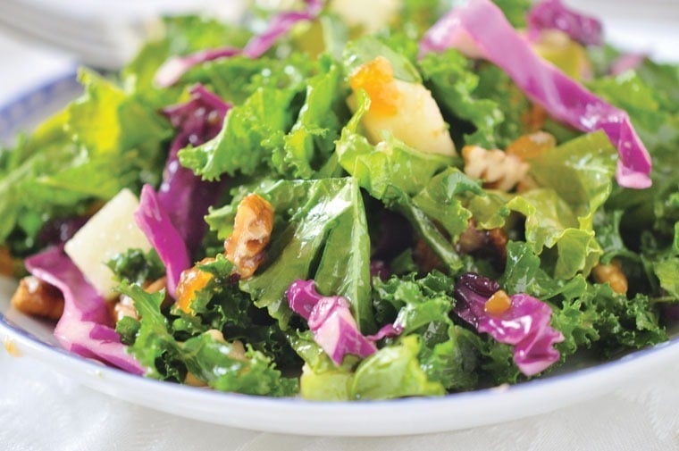 Kale Salad with Fruity Vinaigrette at This Mama Cooks! On a Diet - thismamacooks.com Kale Salad with Fruity Vinaigrette at This Mama Cooks! On a Diet - thismamacooks.com