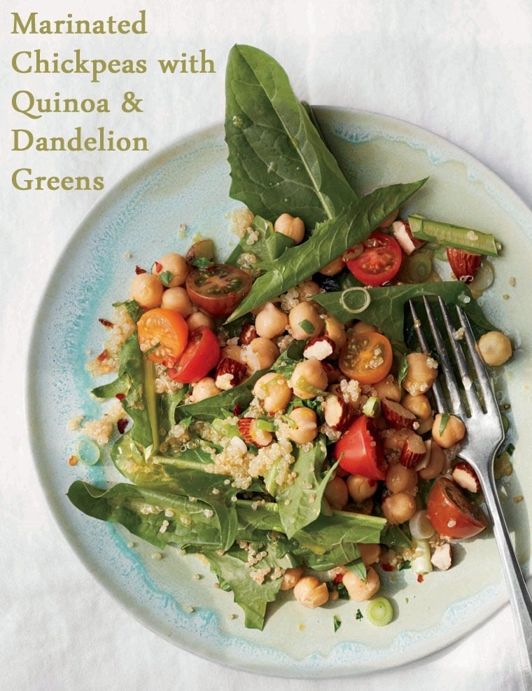 Marinated Chickpeas with Quinoa and Dandelion Greens Salad at This Mama Cooks! On a Diet - thismamacooks.com Marinated Chickpeas with Quinoa and Dandelion Greens Salad at This Mama Cooks! On a Diet - thismamacooks.com