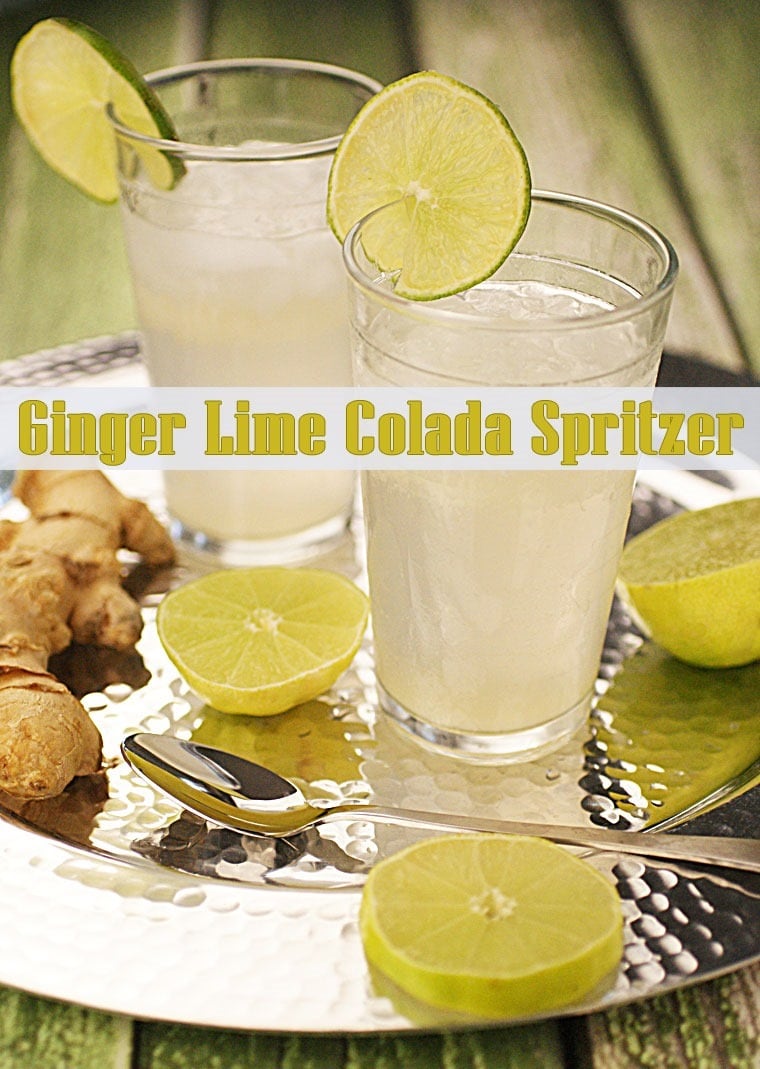 Party organically with a Ginger Lime Colada Spritzer at This Mama Cooks! On a Diet - thismamacooks.com Party organically with a Ginger Lime Colada Spritzer at This Mama Cooks! On a Diet - thismamacooks.com
