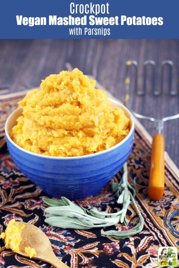 Crock-Pot Vegan Mashed Sweet Potatoes with Parsnips Recipe | This Mama ...