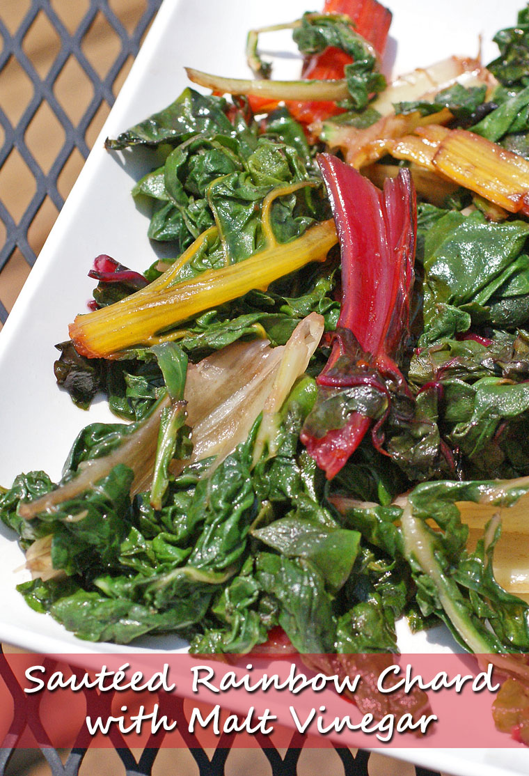 Sautéed Rainbow Chard with Malt Vinegar. Get the vegetarian side dish recipe at This Mama Cooks! On a Diet Sautéed Rainbow Chard with Malt Vinegar. Get the vegetarian side dish recipe at This Mama Cooks! On a Diet