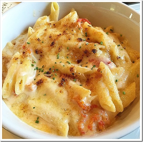 Lobster Mac and Cheese from Crush & Brew in Temecula, California.