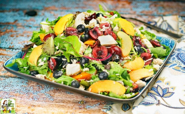 Mixed Green Salad with Fruit and Nuts - Kitchen Divas