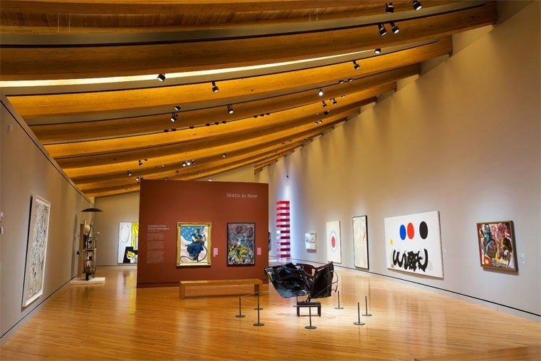 Gallery of Crystal Bridges Museum of Art in Bentonville, Arkansas in Northwest Arkansas.