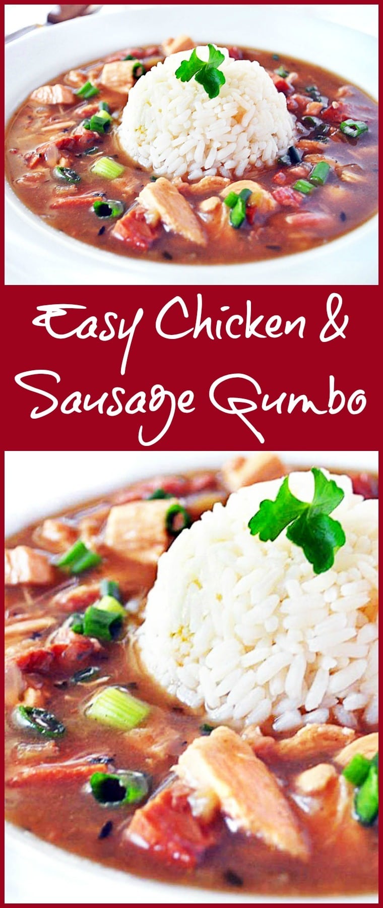 Looking for an Easy Chicken and Sausage Gumbo Recipe that's also healthy? Click to try this healthy chicken and sausage gumbo recipe. Comes with a gluten free option. #recipes #easy #recipeoftheday #healthyrecipes #glutenfree #easyrecipes #gumbo #soup #souprecipes #chicken #chickenrecipes #sausage #sausagerecipes