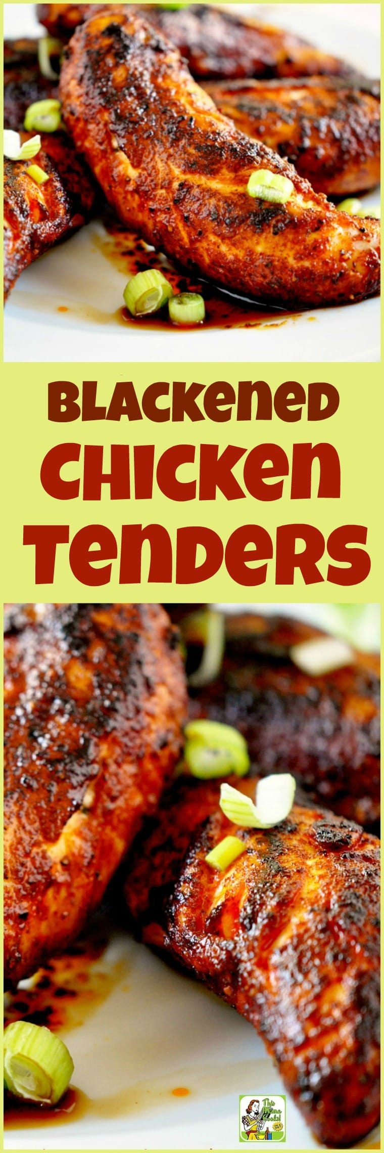 Make this quick, easy and healthy Blackened Chicken Tenders recipe for dinner or as a spicy and healthy party appetizer. #recipe #easy #recipeoftheday #healthyrecipes #glutenfree #easyrecipes #chicken #dinner #easydinner #appetizers #chickenrecipes #chickenfoodrecipes