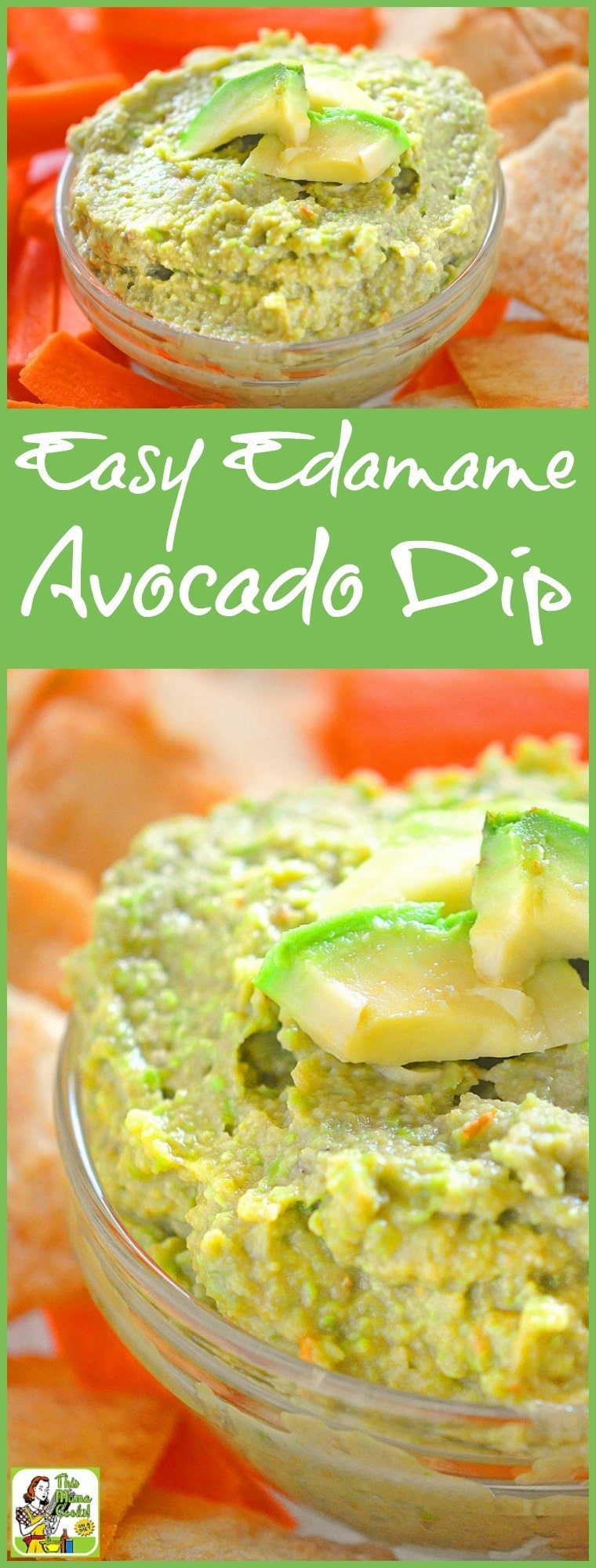 Easy Edamame Avocado Dip | This Mama Cooks! On a Diet