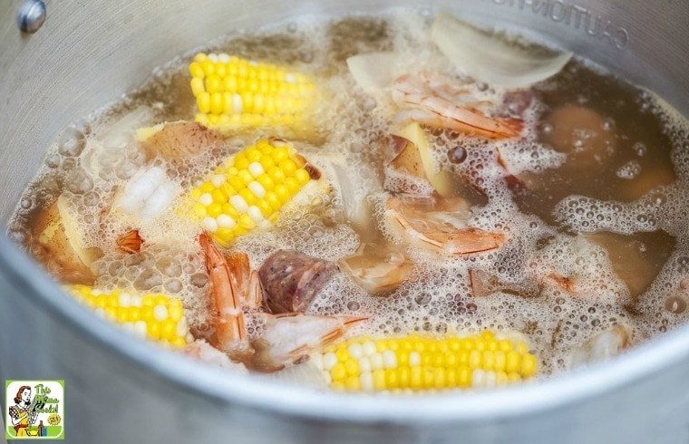 Learn how to throw a seafood boil party including a recipe for Seafood Boil with Corn and Potatoes