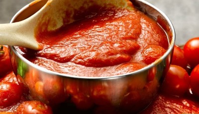 My version of Alton Brown's tomato sauce recipe.