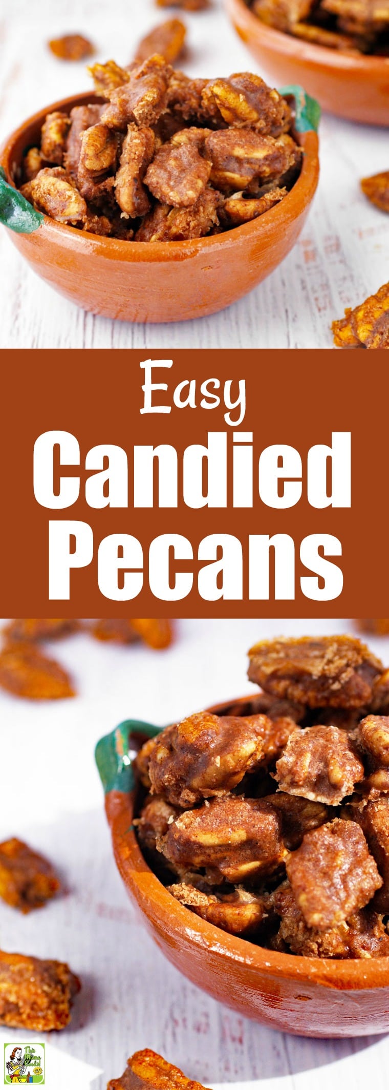 Make this Candied Pecans Recipe to use in salads or as a party appetizer. Add these easy candied pecans to your favorite trail mix or in baked goods. Add different spices to make these into spicy candied pecans. #recipes #easy #recipeoftheday #healthyrecipes #glutenfree #easyrecipe #easyrecipes #glutenfreerecipes #sugarfree #homemade #snacks #appetizers #gifts #giftideas