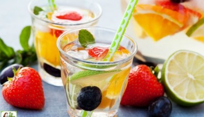 This Easy White Sangria recipe is perfect for backyard barbecue and pool parties. This summer time cocktail is made with Pinot Grigio and any type of fruit you like! Click to get this white wine sangria recipe.
