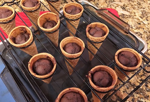 How to make Gluten Free Ice Cream Cone cupcakes using a Betty Crocker Ice Cream Cone Cupcake Baking Rack.
