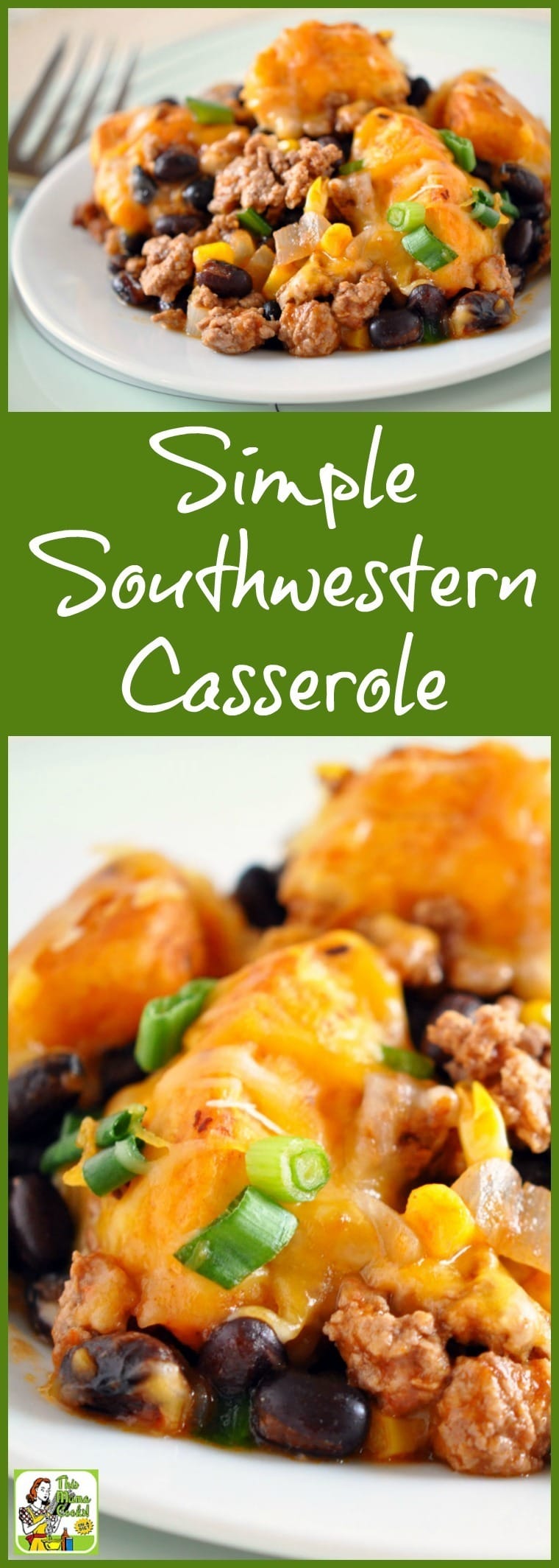 This Simple Southwestern Casserole recipe can be made in 30 minutes or less. It uses pantry and freezer friendly ingredients. #recipes #easy #recipeoftheday #healthyrecipes #glutenfree #easyrecipes #casserole #dinner #easydinner #dinnerrecipes