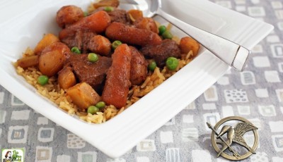 Slow Cooker Beef Stew Recipe with Vegetables and Rice