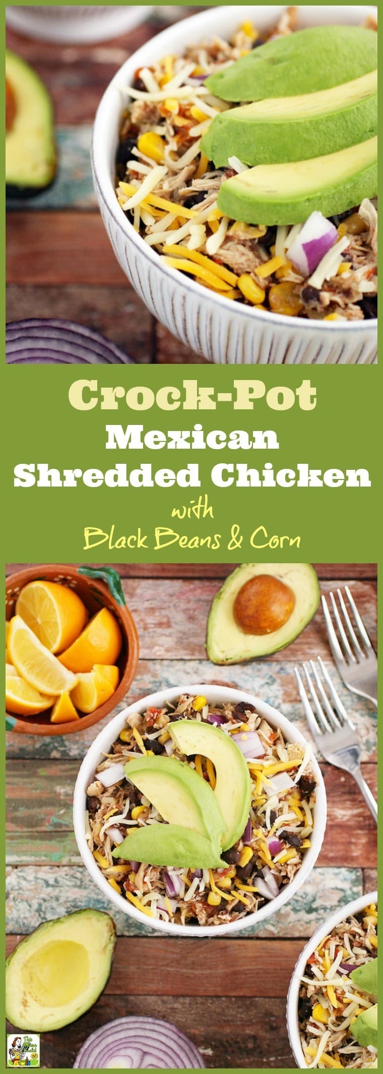 Crock-Pot Mexican Shredded Chicken with Black Beans & Corn