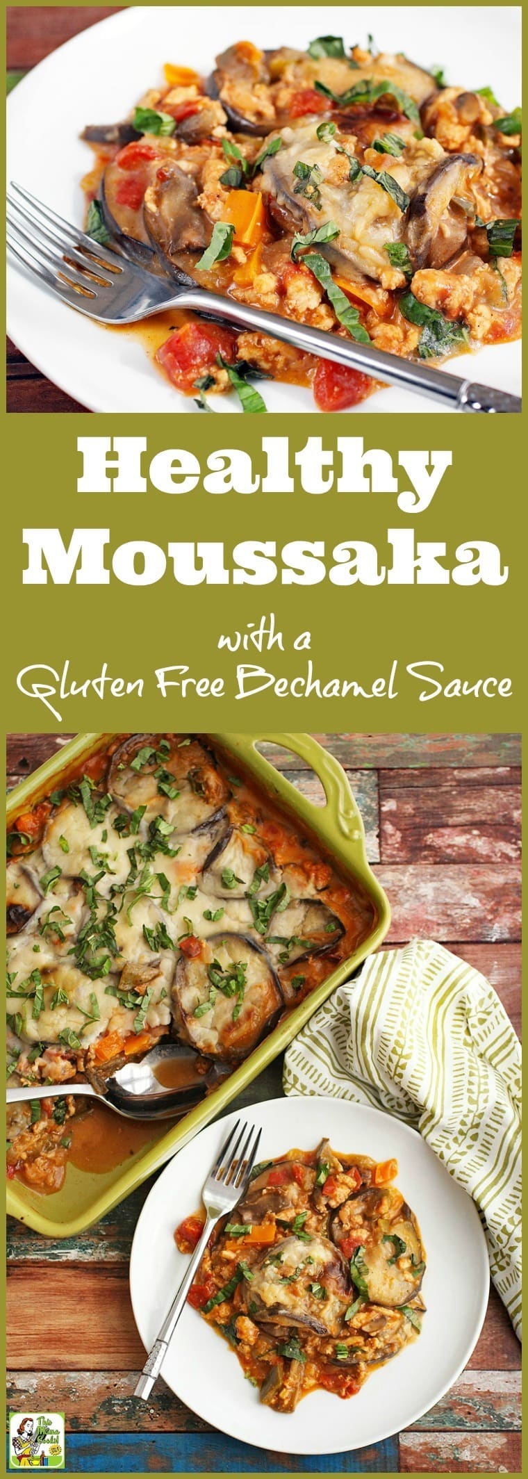 This easy Greek moussaka recipe made with ground turkey. Learn how to make a healthy moussaka recipe with a dairy-free and gluten-free bechamel sauce. #dairyfree #recipe #recipes #recipeoftheday #easyrecipe #easy #glutenfree #glutenfreerecipes #dinner #easydinner #dinnerrecipes