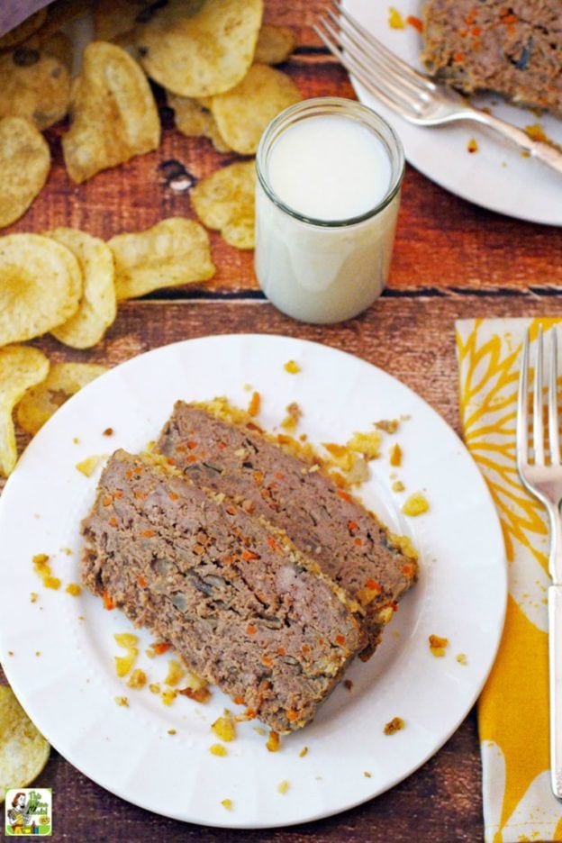 Gluten Free Meatloaf with Potato Chips & Carrots