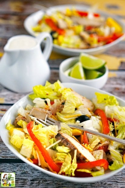 Chicken Fajita Salad Recipe | This Mama Cooks! On a Diet