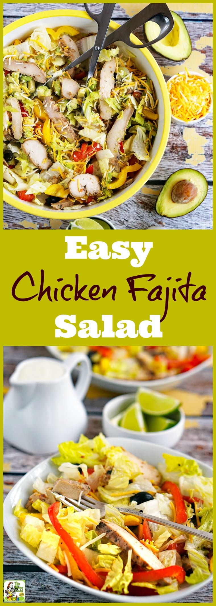 How to Make an Easy Chicken Fajita Salad. This recipe for chicken fajita salad can be made into fajita wraps, too. Click to get this healthy and easy salad recipe. It\'s naturally gluten free.
