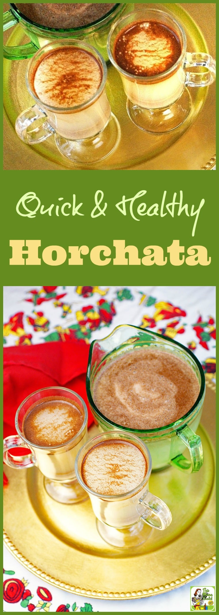 This Quick & Healthy Horchata recipe is dairy free. Click to get this easy-to-make horchata recipe made with ready made rice milk and stevia. Goes great with Mexican food. Add rum for a grownup Mexican horchata cocktail. #dairyfree #glutenfree #rice #mexicanfoodrecipes #mexican #mexicanfood #mexicanrecipes #drinks #recipe #recipes