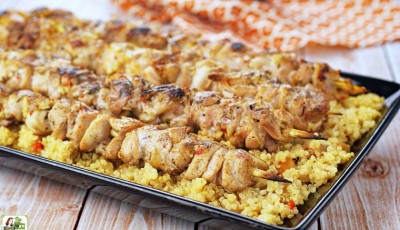 Easy Chicken Skewers Recipe with Orange Quinoa