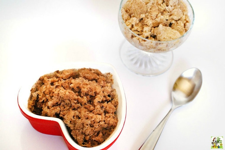 Bowls of Easy Sugar Free Coffee Granita with spoon.