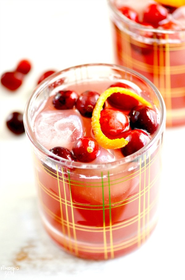 Glass of Cranberry Pineapple Mocktail.