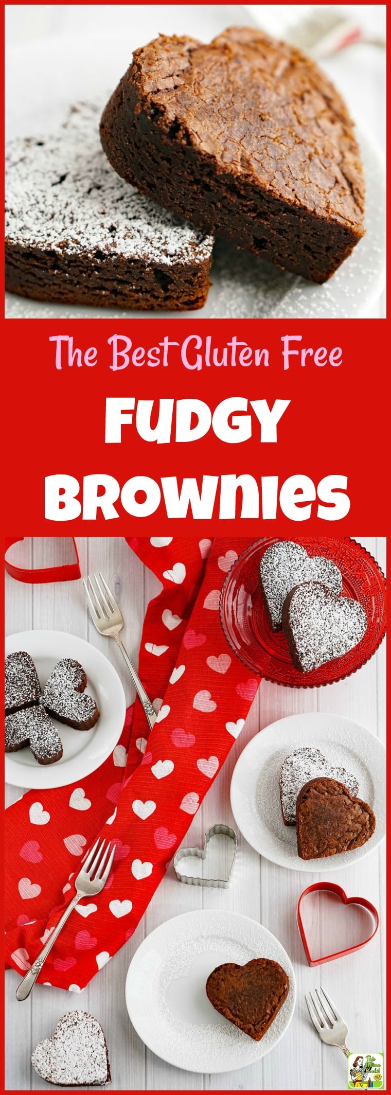 Looking for a gluten free fudgy brownie recipe? Try the Best Gluten Free Fudgy Brownies Ever! Click to get this easy gluten free brownie recipe. Perfect for Valentine\'s Day! #valentinesday #brownies #browniesrecipe #chocolate #glutenfreerecipes #glutenfreebaking #desserts #dessertrecipes #dessertideas #recipe #easy #recipeoftheday #healthyrecipes #glutenfree #easyrecipes