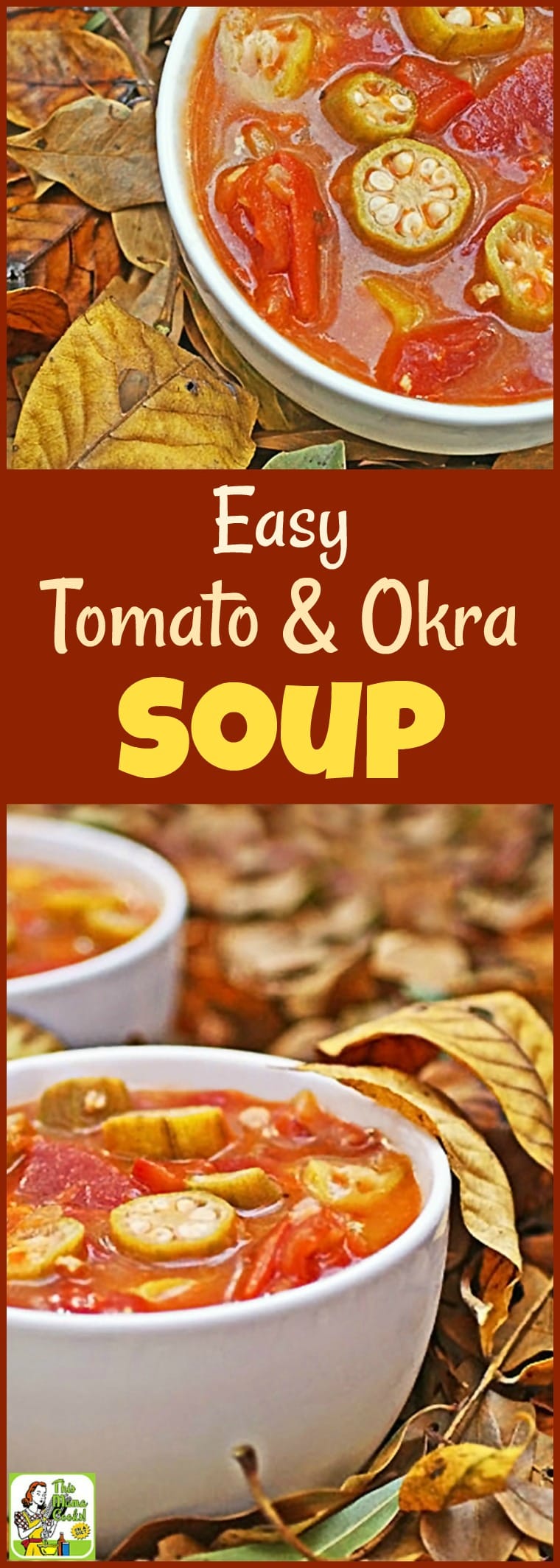 Have you ever tried okra soup? Well, if you\'re looking for an easy to make, healthy soup recipe, you\'ll love this Easy Tomato & Okra Soup recipe. So delicious, even your kids will ask for seconds! Make a double batch and freeze half for another night\'s soup and salad lunch or dinner. #soup #okra #tomatoes #healthysoup #glutenfree #soupandsalad #recipe #easy #recipeoftheday #healthyrecipes #easyrecipes
