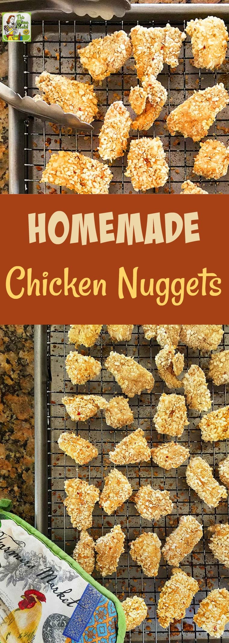 Homemade Chicken Nuggets make easy-to-serve appetizers. This chicken nuggets recipe is gluten-free and kids will love them served with dipping sauce! Make this chicken nugget recipe as a kids\' meal or party appetizer. #recipe #glutenfree #chicken #chickennuggets #kidfriendly #kidfood #appetizer #kidsmeals #appetizers