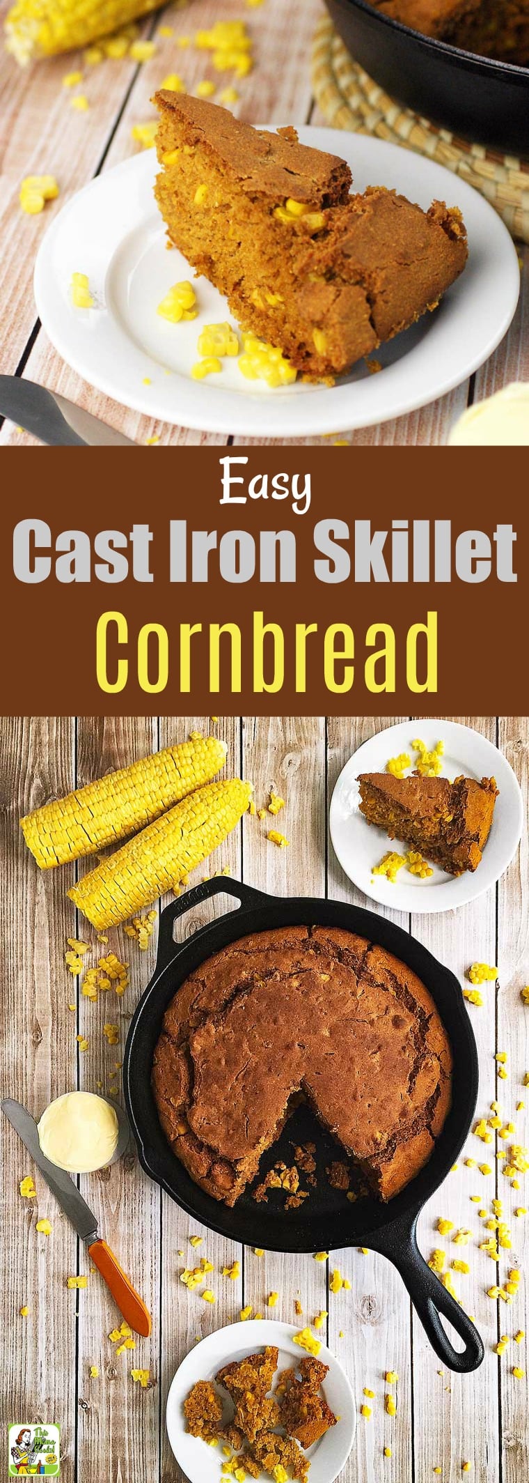 Easy Cast Iron Skillet Cornbread | This Mama Cooks! On a Diet