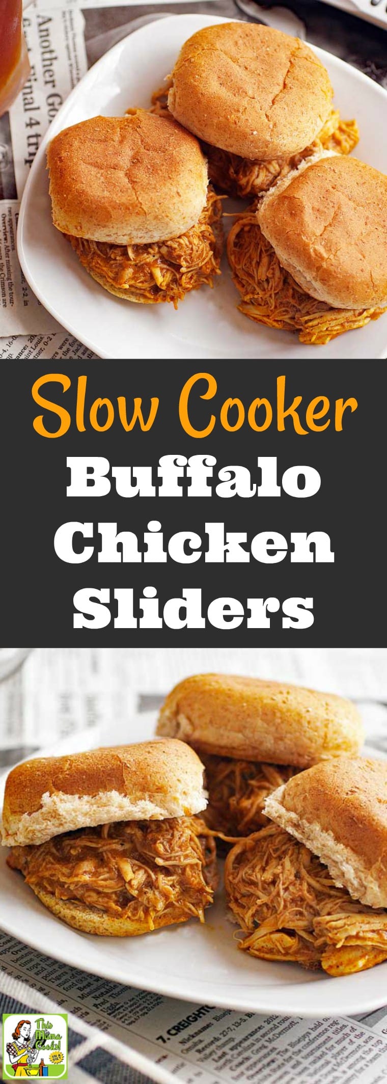 Slow Cooker Buffalo Chicken Sliders | This Mama Cooks! On a Diet