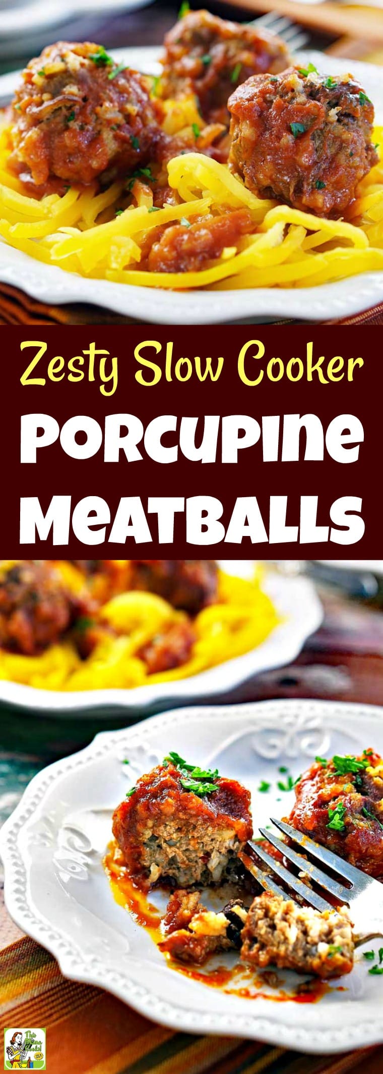 Love Porcupine Meatballs? Then you\'ll love this Zesty Slow Cooker Porcupine Meatballs recipe. Double the porcupine balls recipe, defrost overnight, and cook up in your crock-pot for an easy dinner! These Cajun flavored meatballs are gluten free and made with ground beef. #recipe #easy #recipeoftheday #healthyrecipes #glutenfree #easyrecipes #dinner #easydinner #slowcooker #crockpot #meatballs #groundbeef #comfortfood