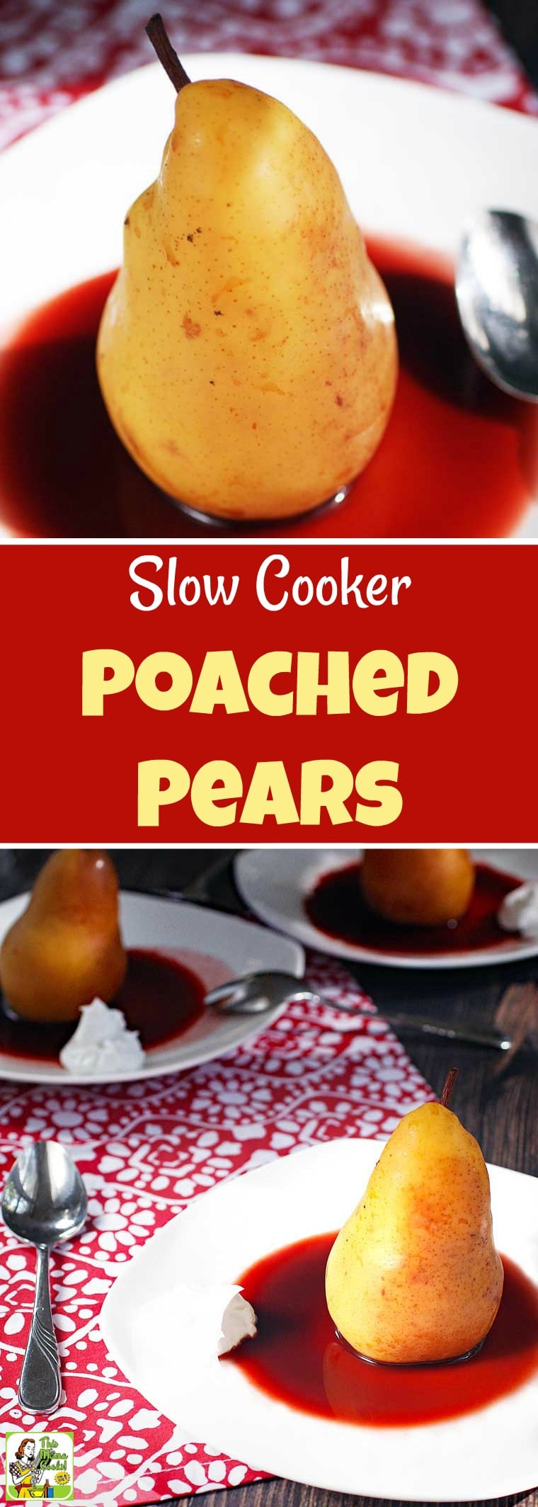 Slow Cooker Poached Pears Recipe | This Mama Cooks! On a Diet
