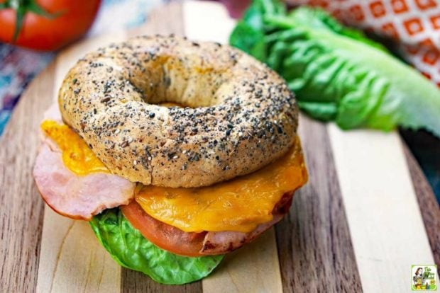 The Ultimate Breakfast Bagel Sandwich Recipe | This Mama Cooks! On A Diet