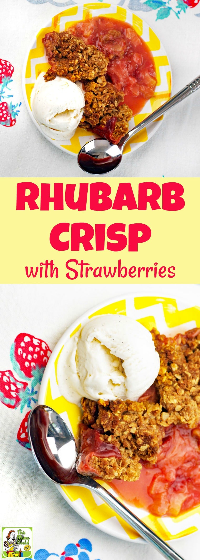 Rhubarb Crisp with Strawberries