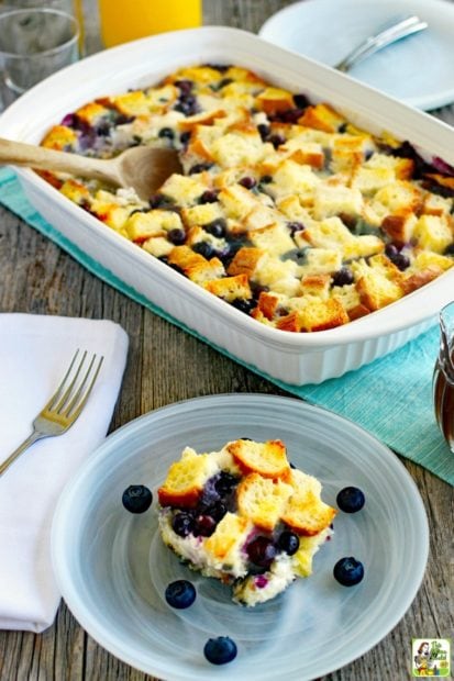 Blueberry French Toast Casserole Recipe | This Mama Cooks! On a Diet