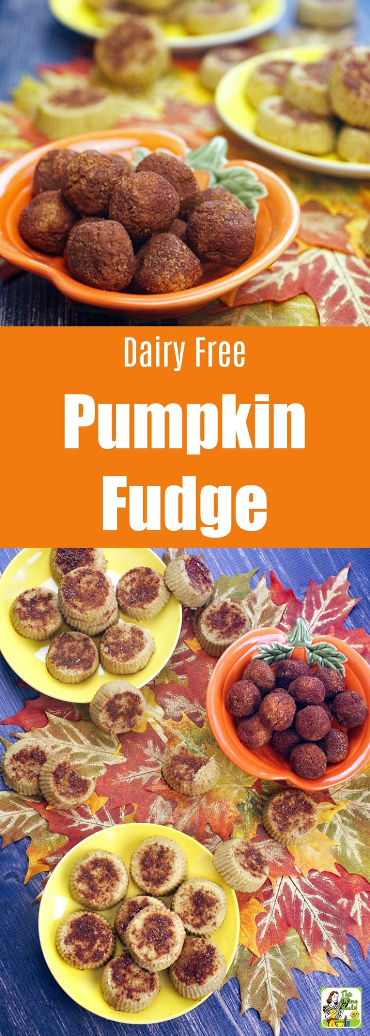 This Dairy Free Pumpkin Fudge recipe is gluten-free, dairy-free, vegan, and low in sugar. Can be made into fudge balls or mini pies. No marshmallow cream or condensed milk for a wholesome pumpkin spice treat. #recipe #easy #recipeoftheday #healthyrecipes #glutenfree #easyrecipes #snack #snacks #dessert #dessertrecipes #pumpkindessert #pumpkinrecipe #pumpkin #pumpkinspice #pumpkindessert #halloween #thanksgiving #fudge #vegan #veganfood #veganrecipes #dairyfree