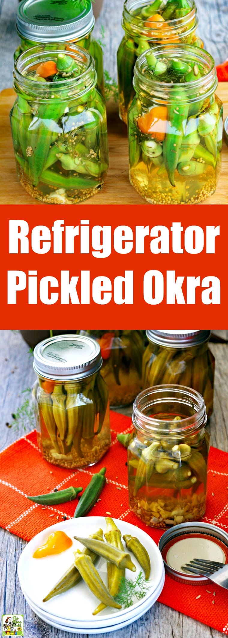 This Refrigerator Pickled Okra recipe is one of the easiest pickling or canning recipes you can try. Use this spicy pickled okra in sandwiches, burgers, charcuterie boards, or as a party appetizer. Add quick easy pickled okra to garnish Bloody Mary’s or Dirty Martinis. #recipes #easy #recipeoftheday #glutenfree #easyrecipe #easyrecipes #glutenfreerecipes #canning #pickles #cocktails #appetizers