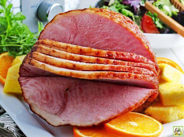 Crockpot Ham with Brown Sugar Glaze (Spiral Ham Recipe)
