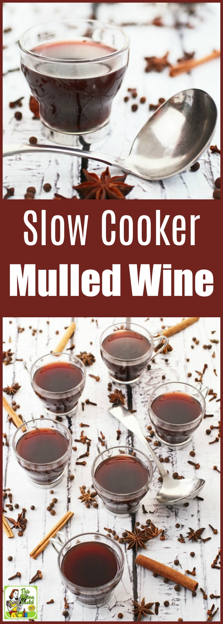 Make Slow Cooker Mulled Wine for your holiday parties. This easy to make holiday party cocktail can be made and served in your Crock-Pot. Your guests will love warming up with this delicious spiced wine holiday drink recipe. #slowcooker #crockpot #wine #cocktails #cocktailrecipes #drinks #drinking