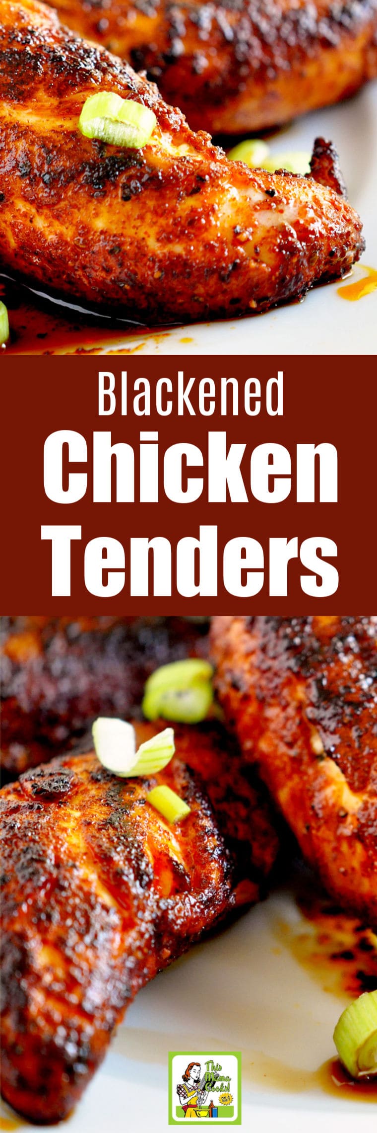 Your family will love these Blackened Chicken Tenders. This healthy dinner recipe makes a tasty party appetizer, too. #recipe #healthyrecipes #glutenfree #easyrecipes #chicken #dinner #easydinner #appetizers #chickenrecipes #chickenfoodrecipes