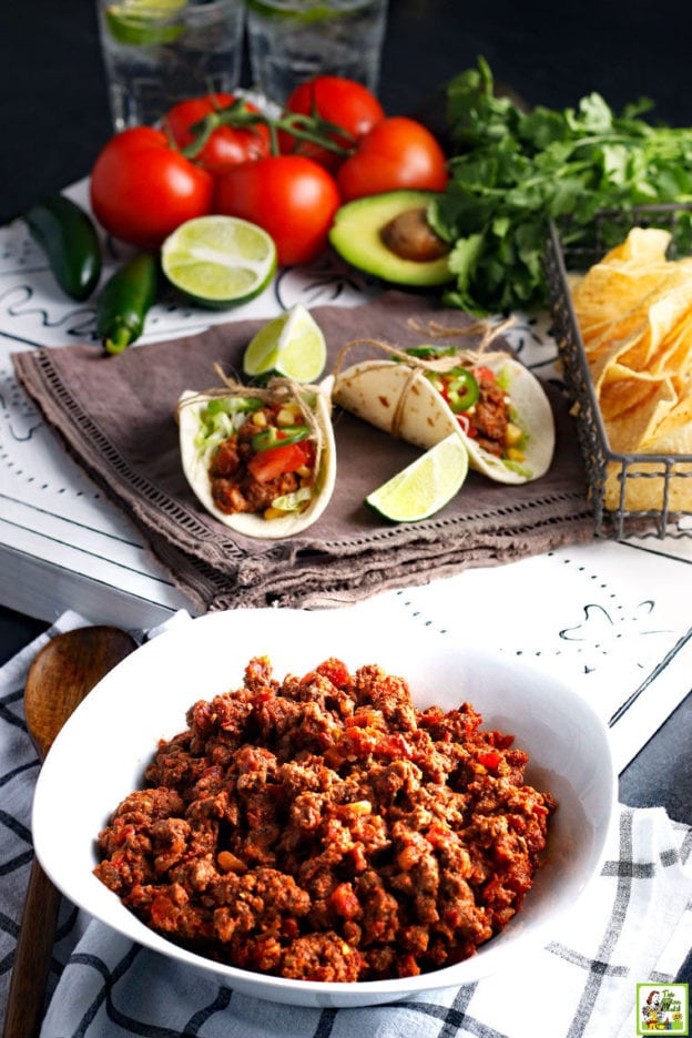 Crockpot Taco Meat Recipe | This Mama Cooks! On a Diet