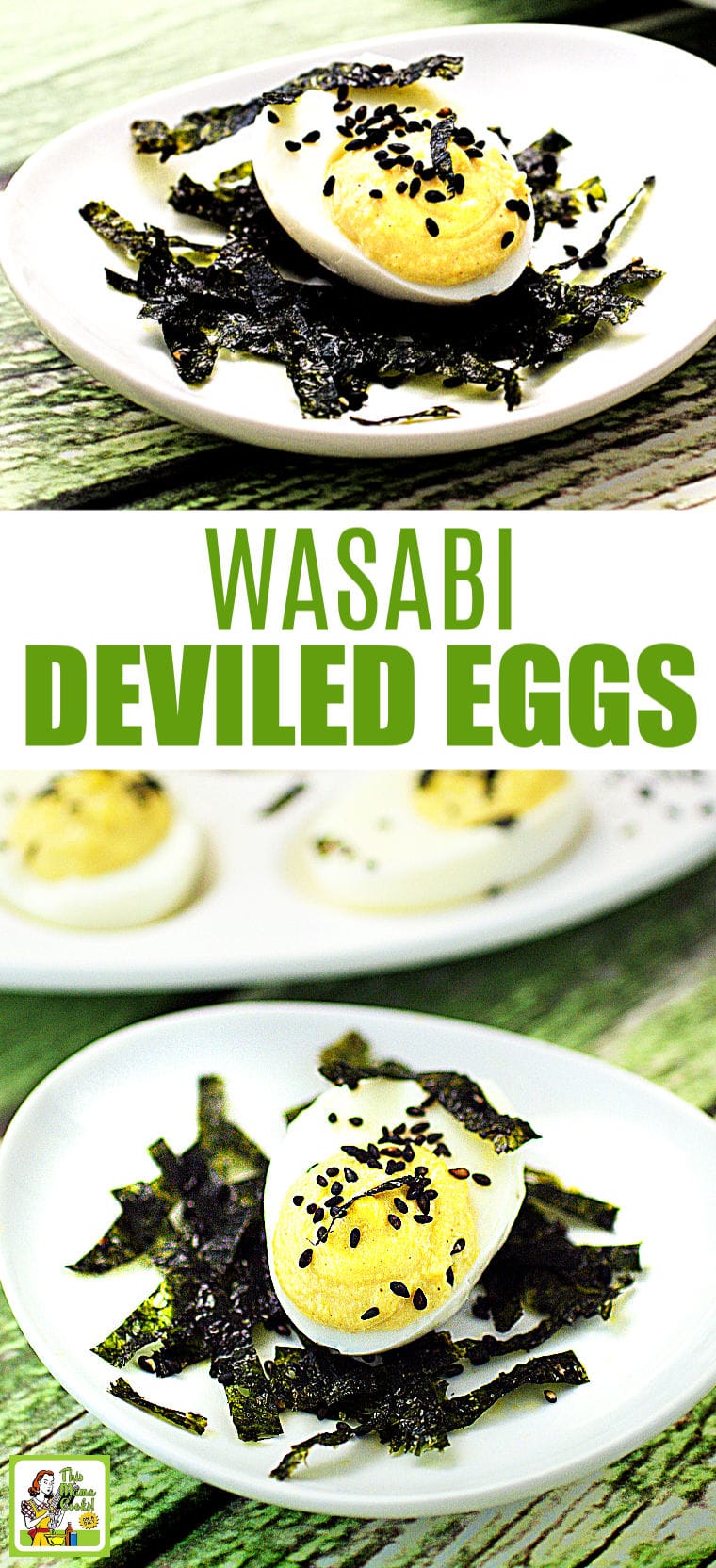 Make up a plate of wasabi deviled eggs. These crowd-pleasing spicy deviled eggs are the perfect appetizer for parties! A great way to use up your hard-boiled Easter eggs. Just add mayonnaise, wasabi, rice vinegar, and miso or soy sauce.