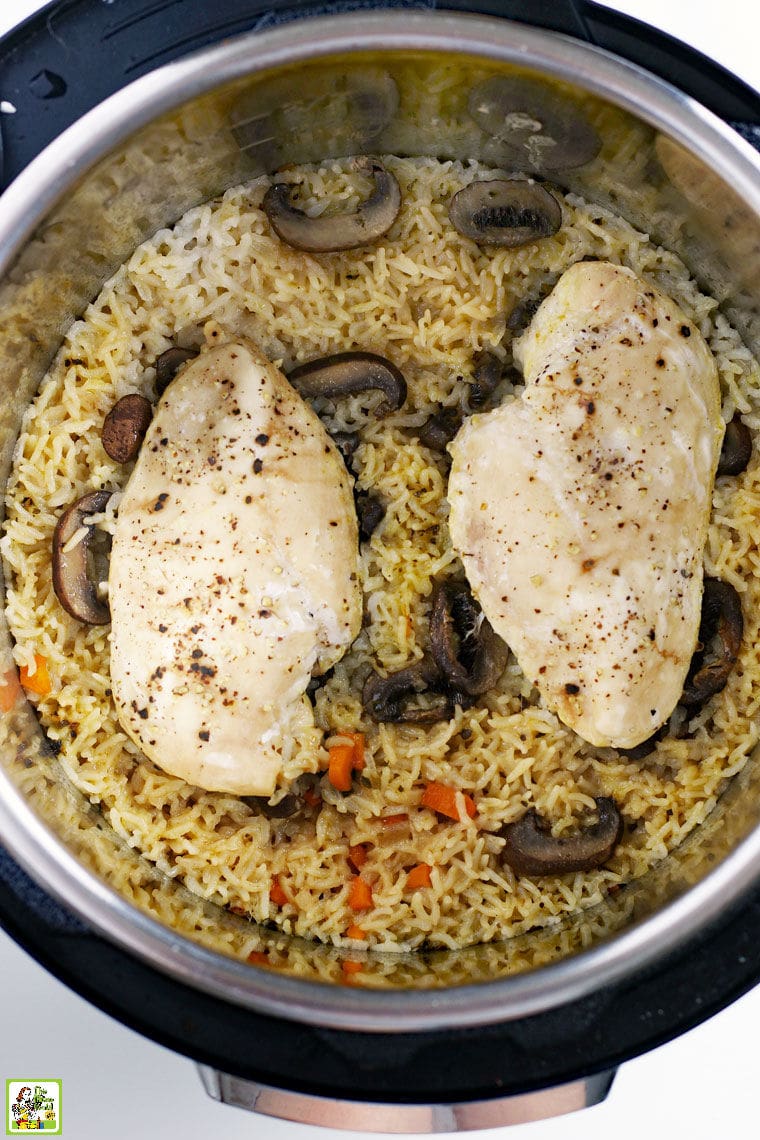 Instant pot chicken online rice mushrooms