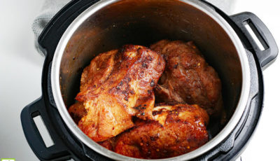 Place the browned pieces of pork back in the Instant Pot.