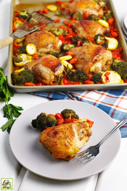 Sheet Pan Chicken Thighs | This Mama Cooks! On a Diet